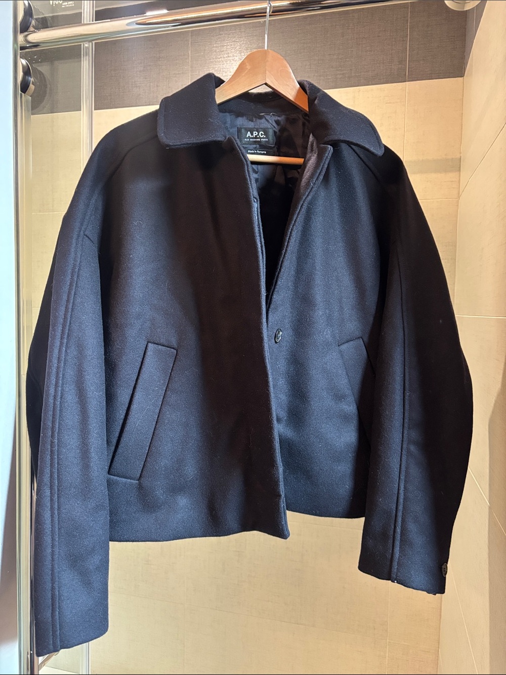 A.P.C. Black Wool Cashmere Jacket